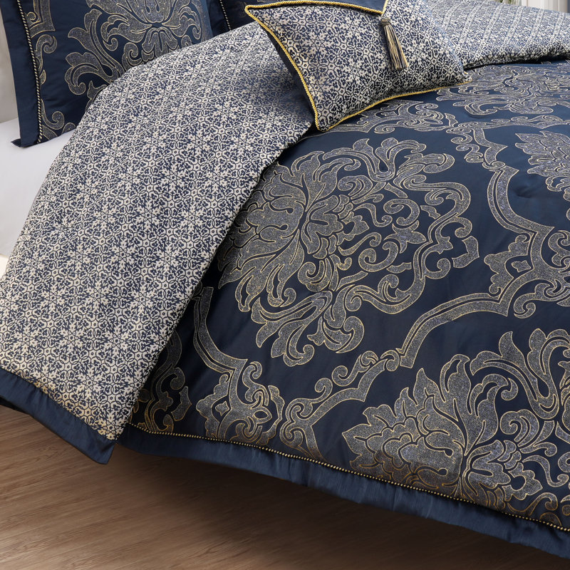 Ensemble d'édredon très grand 3 pièces Vaughn, Édredon pour très grand lit + 2 taies décorativ
