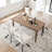 Swivel Upholstered Dining Chair with Metal Legs-1279621861