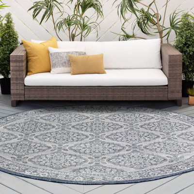 Tapis bleu tissé à plat Campbelltown