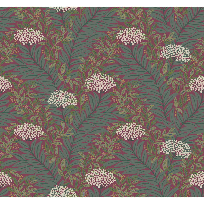 Highgrove Wallpaper, Burgundy