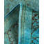 Tapis bleu noué à la main de conception unique Chimel