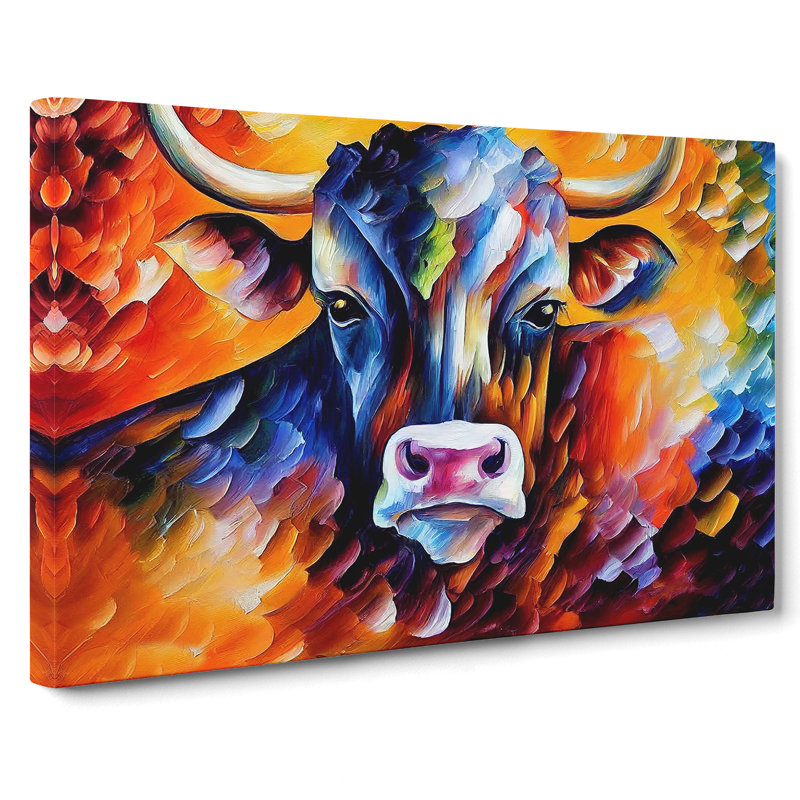 Cow Painting Vol.4 Abstract - Wrapped Canvas, 35cm H x 50cm W x 3cm D