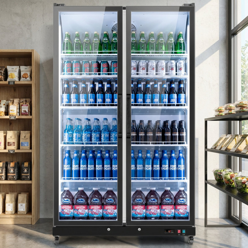 Yeego 44" Commercial Beverage Refrigerator Display Merchandiser 27 CU FT