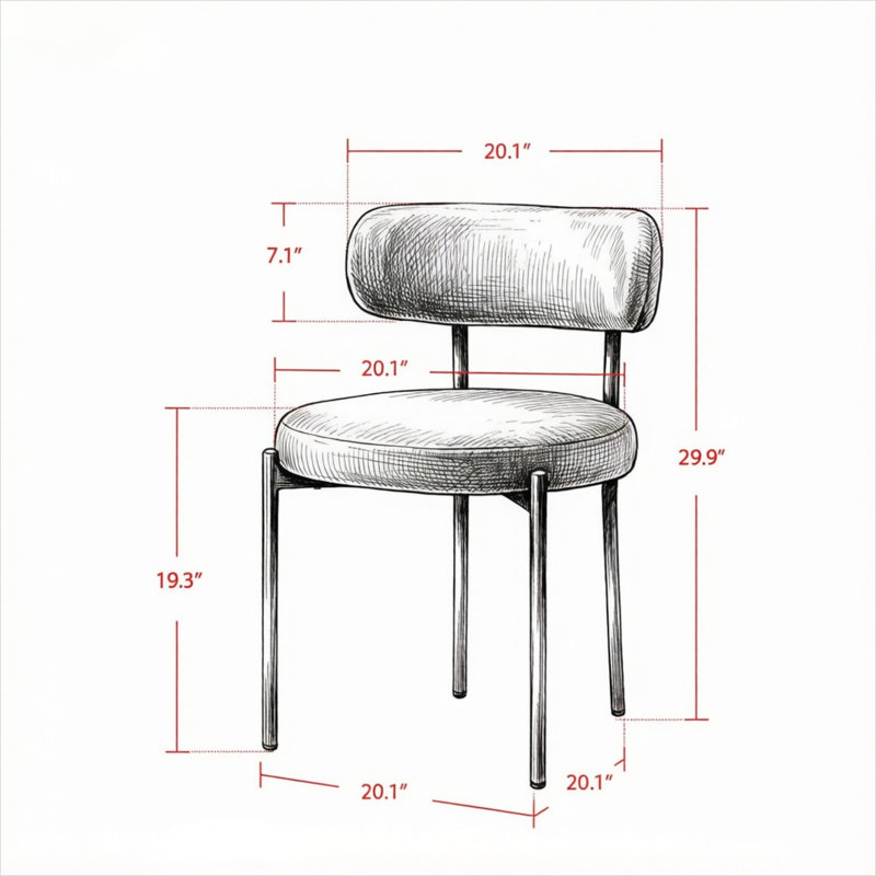 Ensemble de 4 chaises de salle à manger rondes rembourrées, revêtement en tissu imitation sherpa gris, structure en acier, capacité de charge de 120 kg