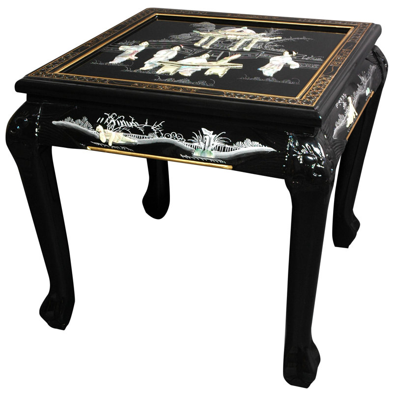 Table de bout Dhruvin, Noir