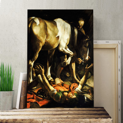 Conversion of St Paul by Caravaggio - Wrapped Canvas