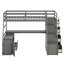 Lit mezzanine avec tiroirs, tablettes et bureau-533207086