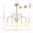 Bradrick 6-Light Dimmable Frosted Glass Sputnik Sphere Chandelier-1587185736