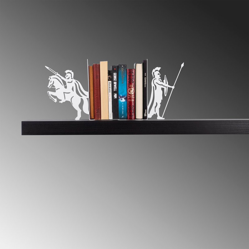 Serre-livres en métal, Blanc