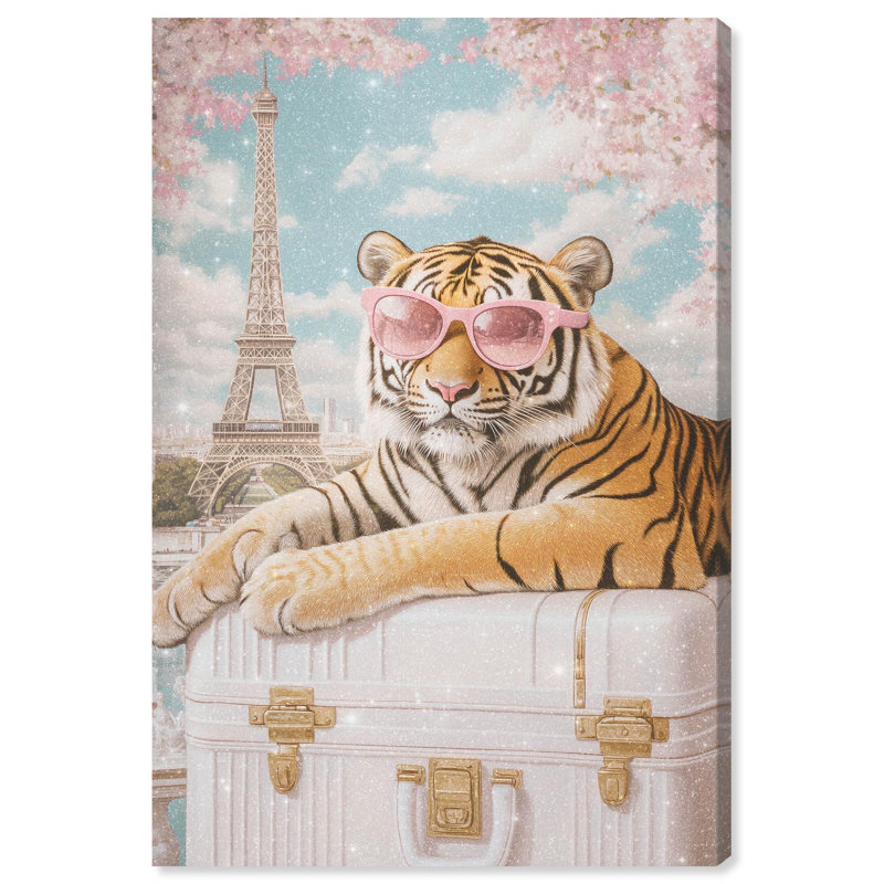 Décoration murale Tiger , H 15 po x l 10 po, Toile tendue