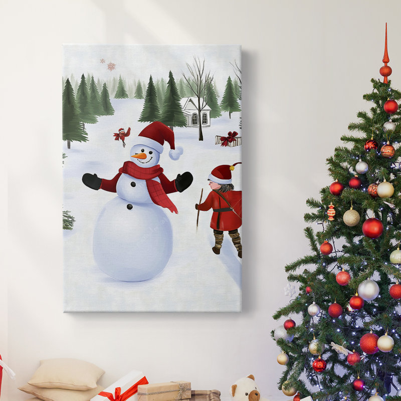 Art des Fêtes de Noël - Toile tendue avec châssis CCDXCIV, H 27 po x l 18 po