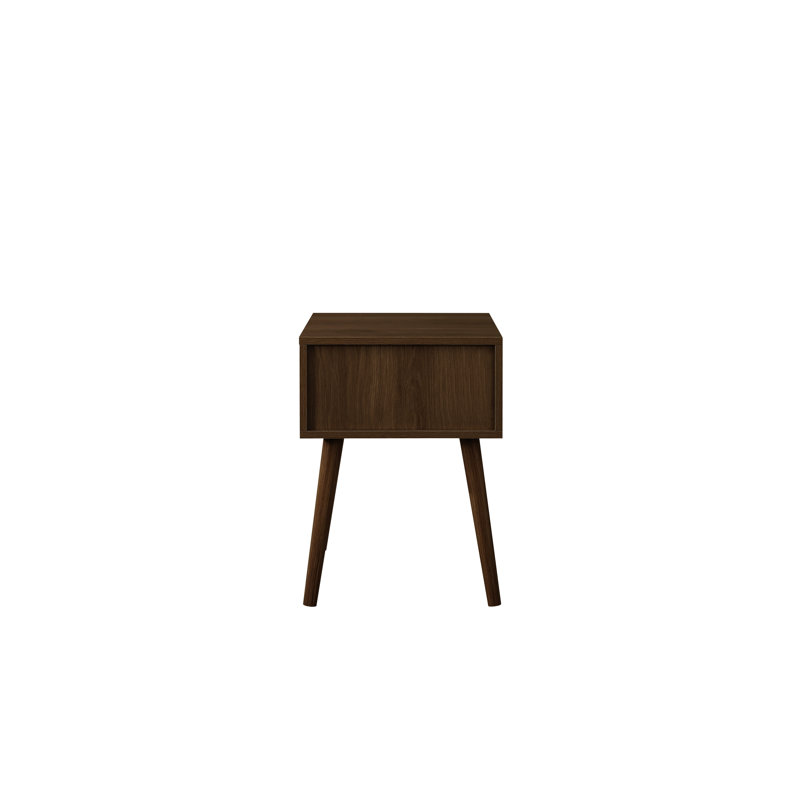 Noemi 38cm W Bedside Table, Walnut