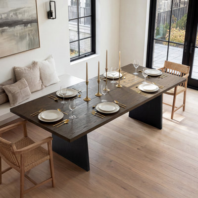 83.9'' W Solid Wood Dining Table, Oak