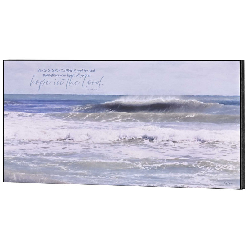 Wall Plaque Ocean Wave Good Courage