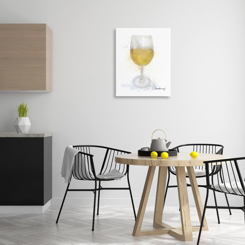 Chardonnay moderne en toile de verre, design par Matthew Piotrowicz, H 30 po x l 24 po