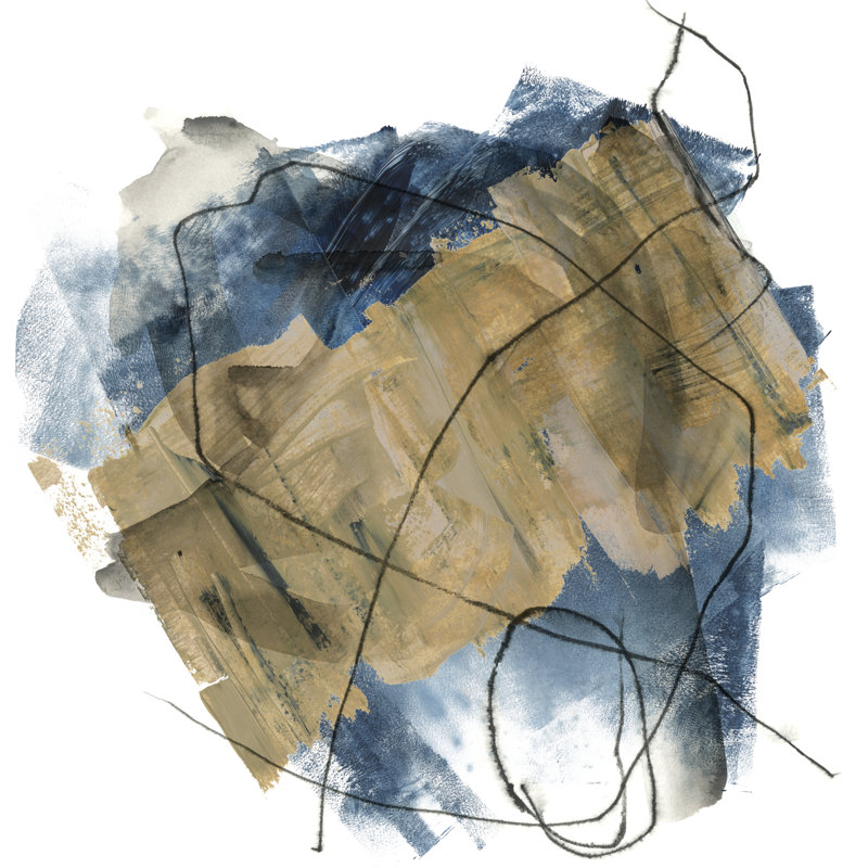 " Blue Crew II " by Jennifer Paxton Parker Painting Print, 30" H x 30" W x 1.25" D