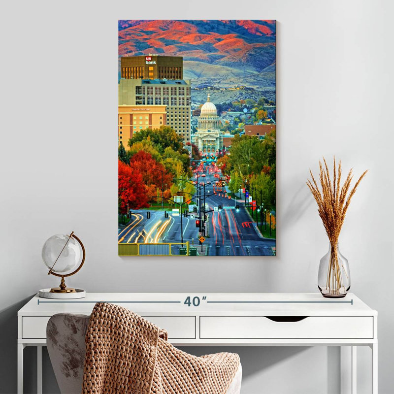 Aime Boise Autumn Sunset, 30" H x 20" W