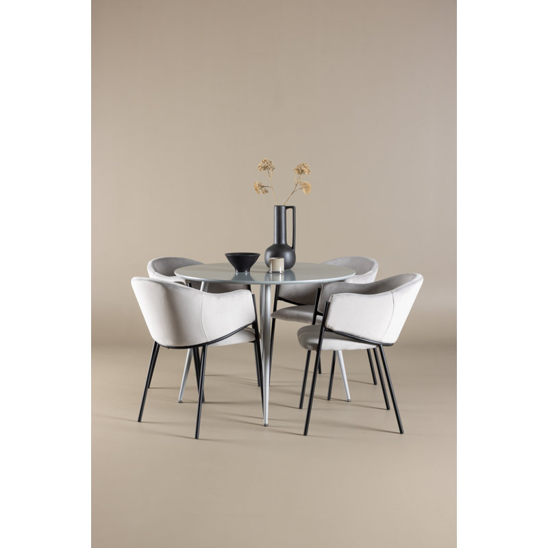 Vega 4 - Person Dining Set, Grey