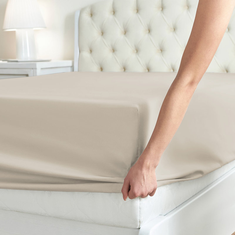 Joshua-Lewis Microfiber Brushed Fitted Sheet, Cream, Kingsize (5')