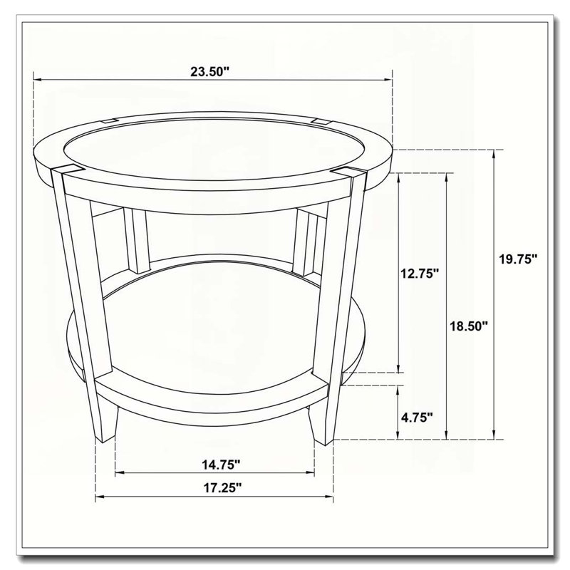 Isbell Maple Brown Round Solid Wood Side End Table