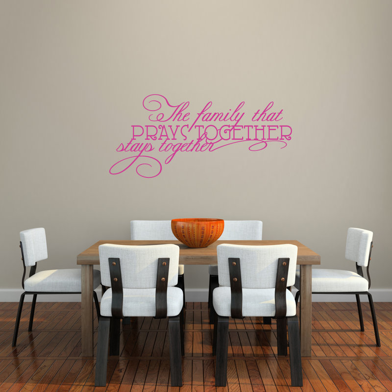 Décalcomanie murale the family qui prays ensemble, Rose vif