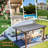 13X10ft Wooden Garden Gazebo With Metal Roof, Spacious Outdoor Patio Shade Structure For Backyard & Garden