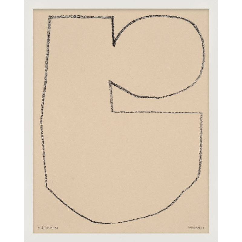 Outlines 5 Print by Michael Kempen, 50" H x 40" W x 1.25" D, White