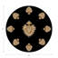 Sous-verres ronds en cuir végétalien ex votant noir-119015136