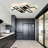 Modern Led Flush Mount Ceiling Light, 45w Dimmable Ceiling Light Fixture , 5-color Temperature Adjustable, 2100lm Bright Ceiling Lamp For Living Room Bedroom Kitchen