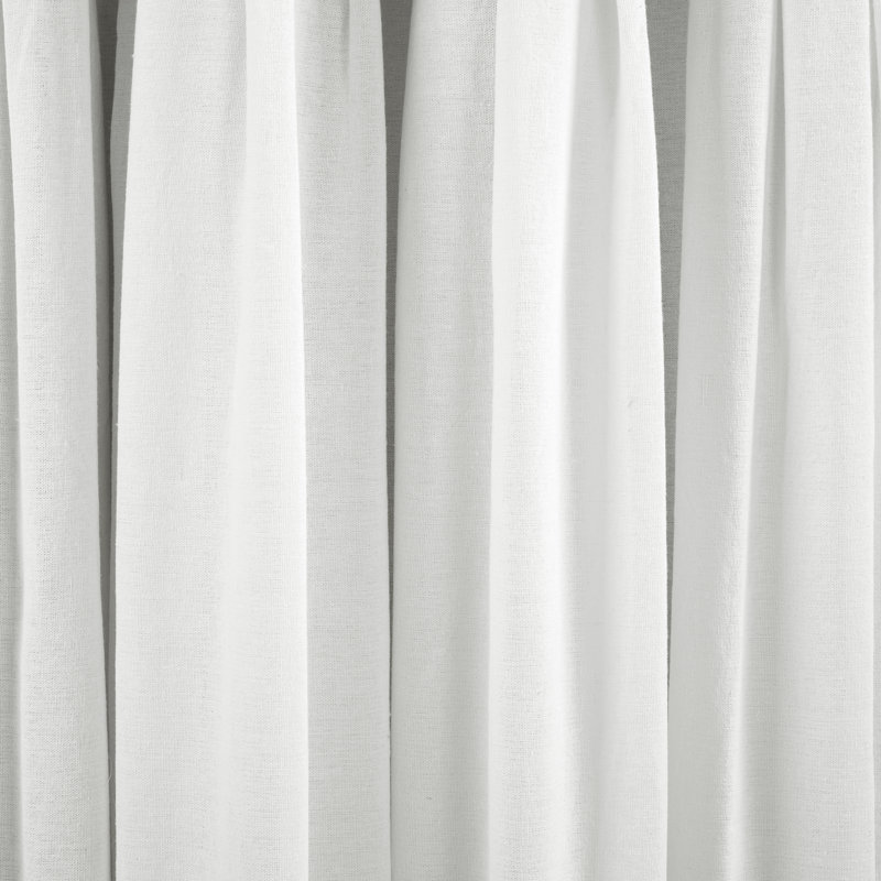 Linen Button Cotton Blend Blackout Curtain, Navy