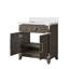 Brown Oak Single Bath Vanity 30 In. W X 22 In. D, With White Quartz Top-117980141