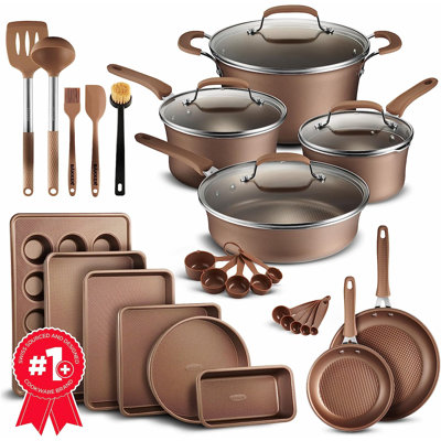 23 - Piece Non-Stick Carbon Steel Cookware Set