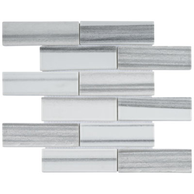 Ecoglassify 11.82 in. x 11.82 in. Brick Joint Matte Glass Mosaic Tile