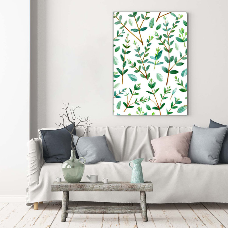 Twigs Of Eucalyptus - Wrapped Canvas Print
