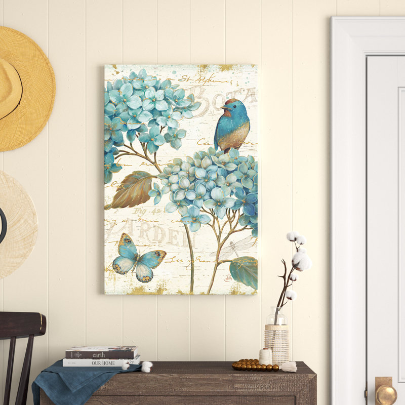 «Blue Garden III» par Daphne Brissonnet, reproduction d'art sur toile tendue, H 18 po x l 12 po, Unframed, Non