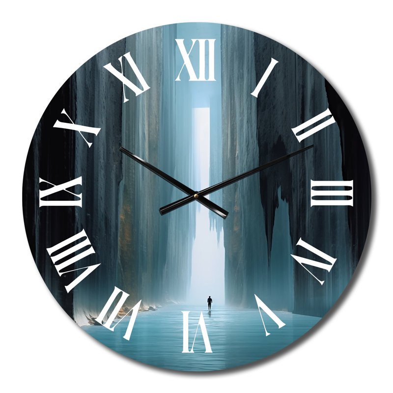 Horloge murale Wondering Through The Blue Woods I, Petit