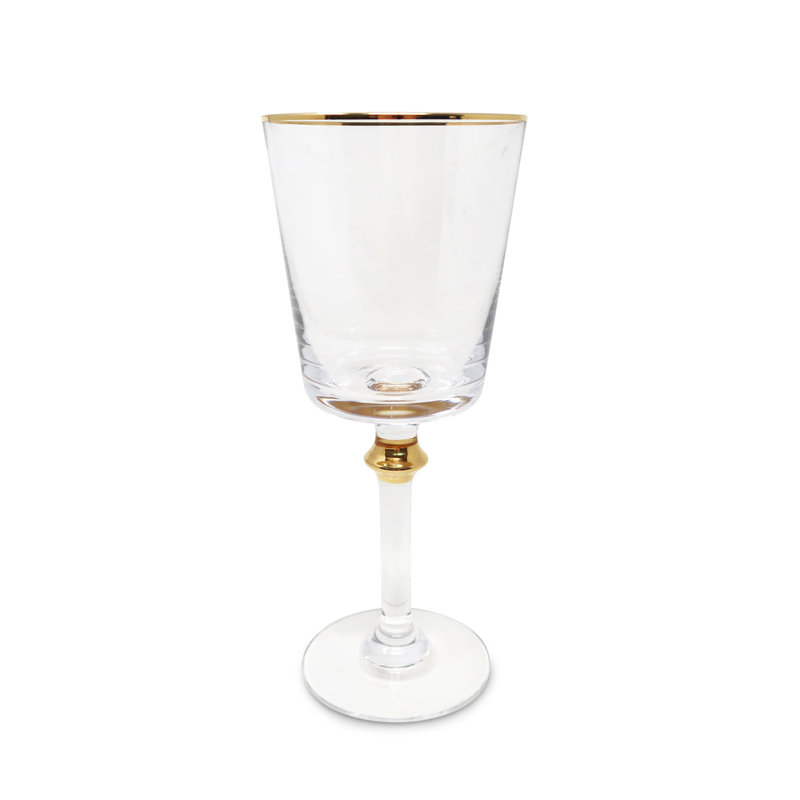 6 verres à eau dorés