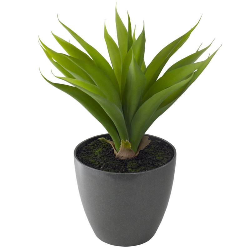 Agave artificielle verte en pot 22 po