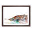 Docked Boats in Ballstad Norway in Abstract - Picture Frame Painting Print-55734113-55734112