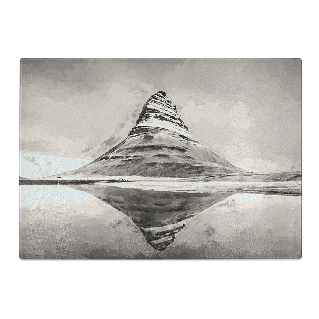 Tempered Glass View of Kirkjufell Mountain in Iceland Chopping Board