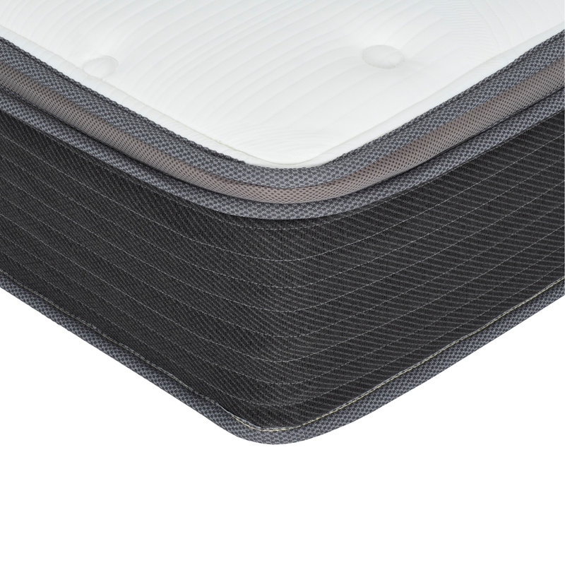 Matelas King de 30 cm (12 po) - Ressorts ensachés et mousse à mémoire de forme infusée de gel, réduction des transferts de mouvement, sommeil confortable, blanc, États-Unis, surface de couchage barrière en rayonne, housse, installation facile
