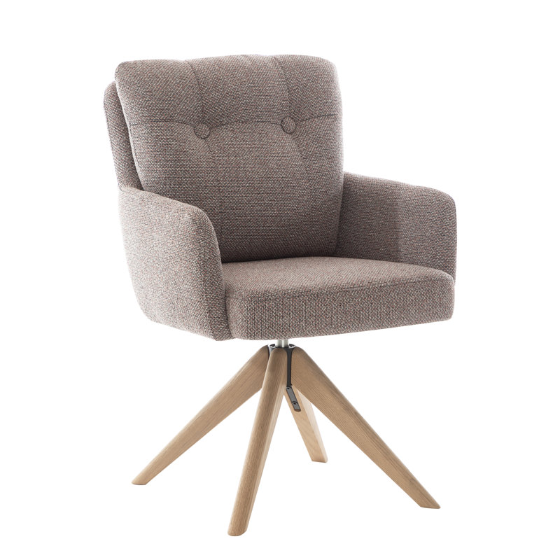 70cm H Polyester Blend Upholstered Upholstered Back Armchair, Pink