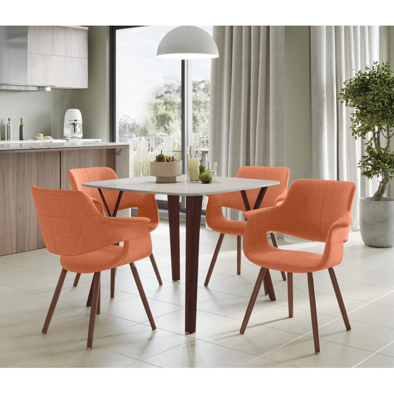 Fauteuil rembourré Amein, Orange