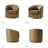 Amiir 30.5'' Wide Genuine Leather Swivel Barrel Chair with Solid Wood Base-273025402