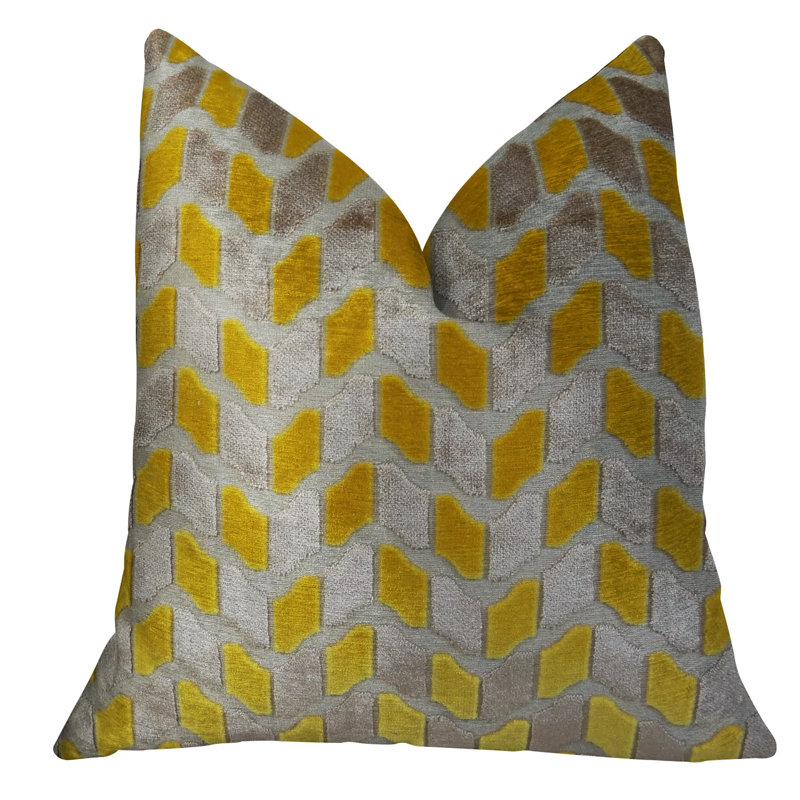 Coussin de luxe fabriqué à la main Snow, 20 po x 20 po, Coussin décoratif