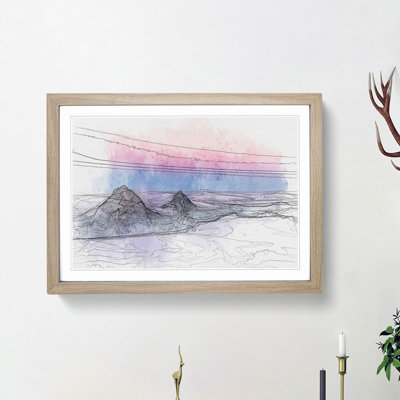 Clouds over the Swiss Mountains in Abstract - Picture Frame Graphic Art Print
