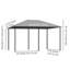 Pavillon de jardin extérieur Outsunny avec parois latérales amovibles
