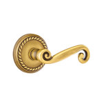 Scroll Passage (Hall & Closet) Door Lever with Round Rosette