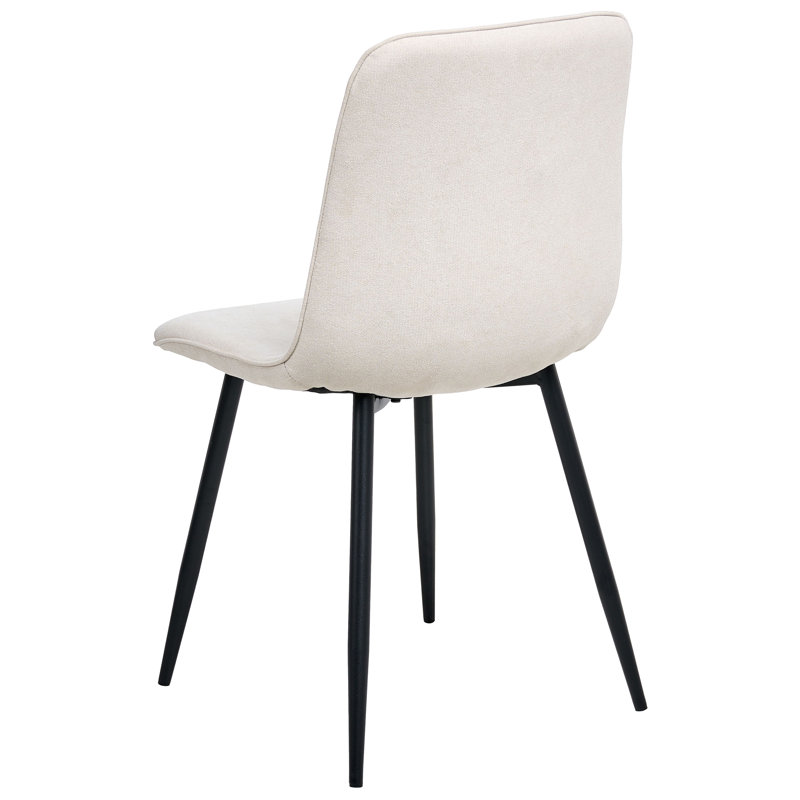 Set of 4 Dining Chairs TUSCOLA Fabric, Light Beige