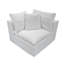 Chaise longue blanche en velours côtelé modulaire et confortable, sans assemblage modulaire